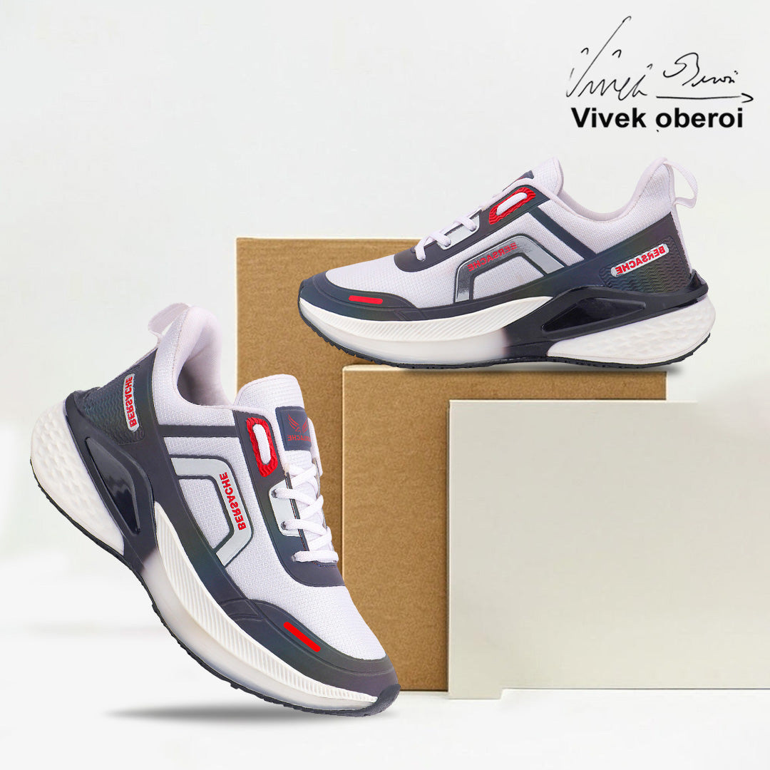 Bersache Premium Sports,Gym, Trending Stylish Running Shoes For Men (9207-White)