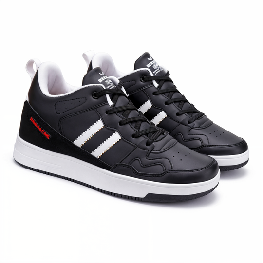 Bersache Lightweight Casual Sneaker Shoes For Men Black-9056