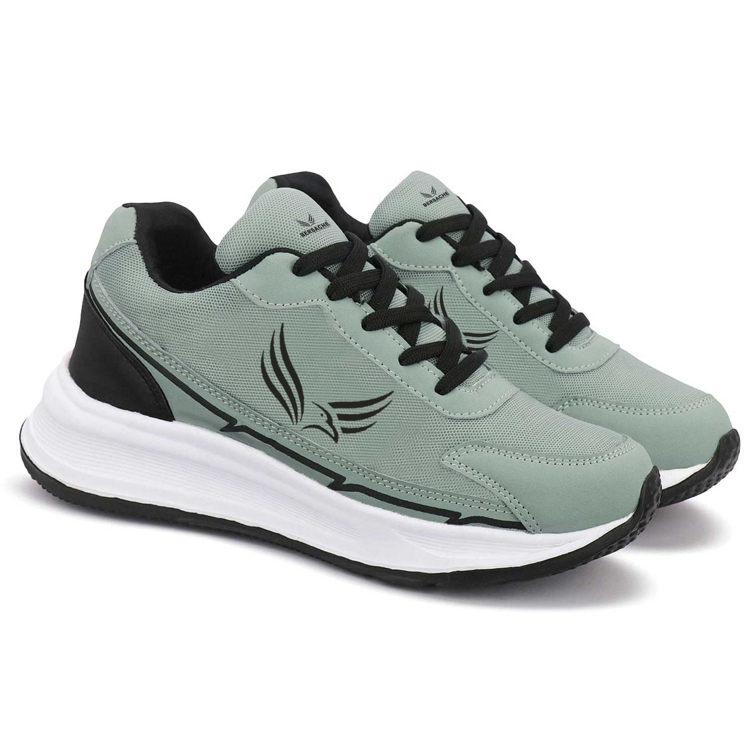 Bersache Casual Sneaker shoe for Men| Soft Cushioned Insole , Slip-Resistance Casuals For Men (Light-green-8139)