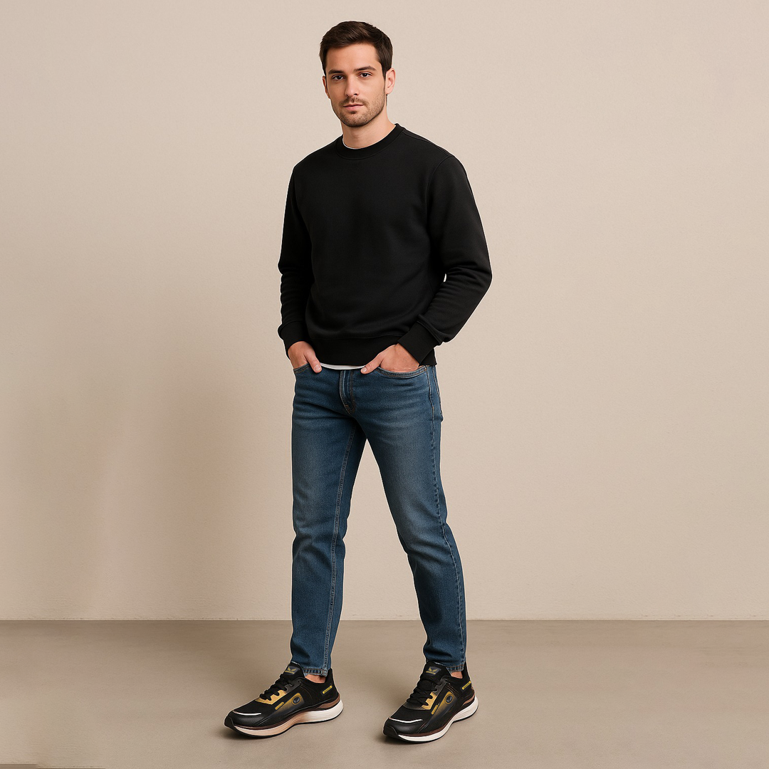 Bersache Sneaker, Loafers ,Casual With Extra Comfort Sneakers For Mens  (9199-Black).