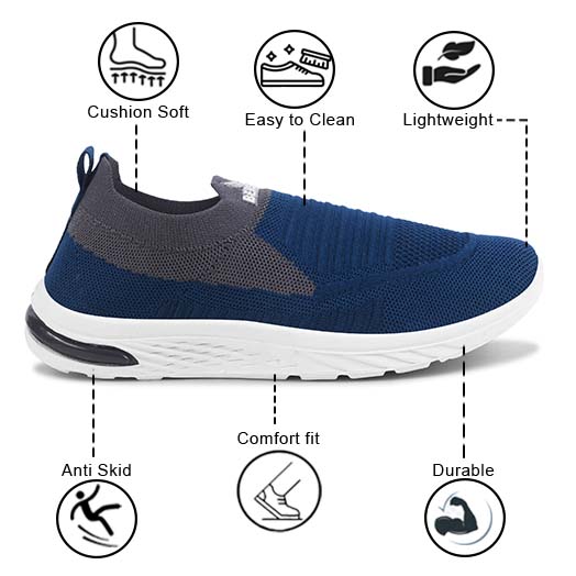 Bersache Lightweight Sports Running Shoes For Women's & Girl's-(8055-Blue)
