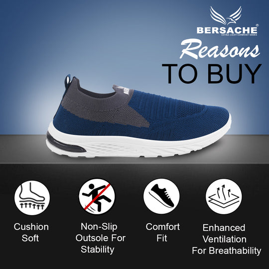 Bersache Sneaker, Loafers ,Casual With Extra Comfort Sneakers For Women's & Girl's (8055-Blue)