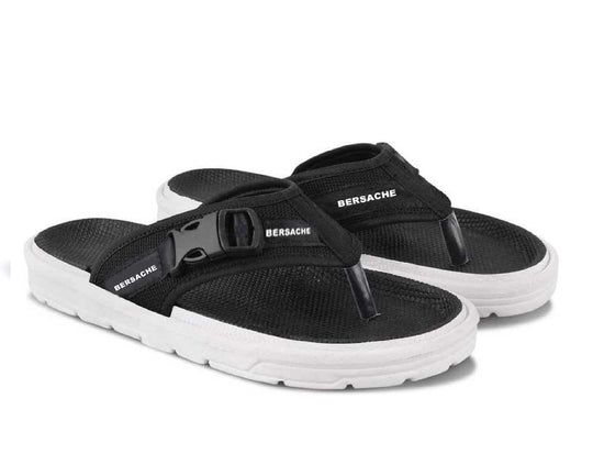 Bersache Extra Soft Classic Casual with  Regular wear with Ultra Soft & Flexibility Technology Sandal For Men's & Boy's-Black-6200