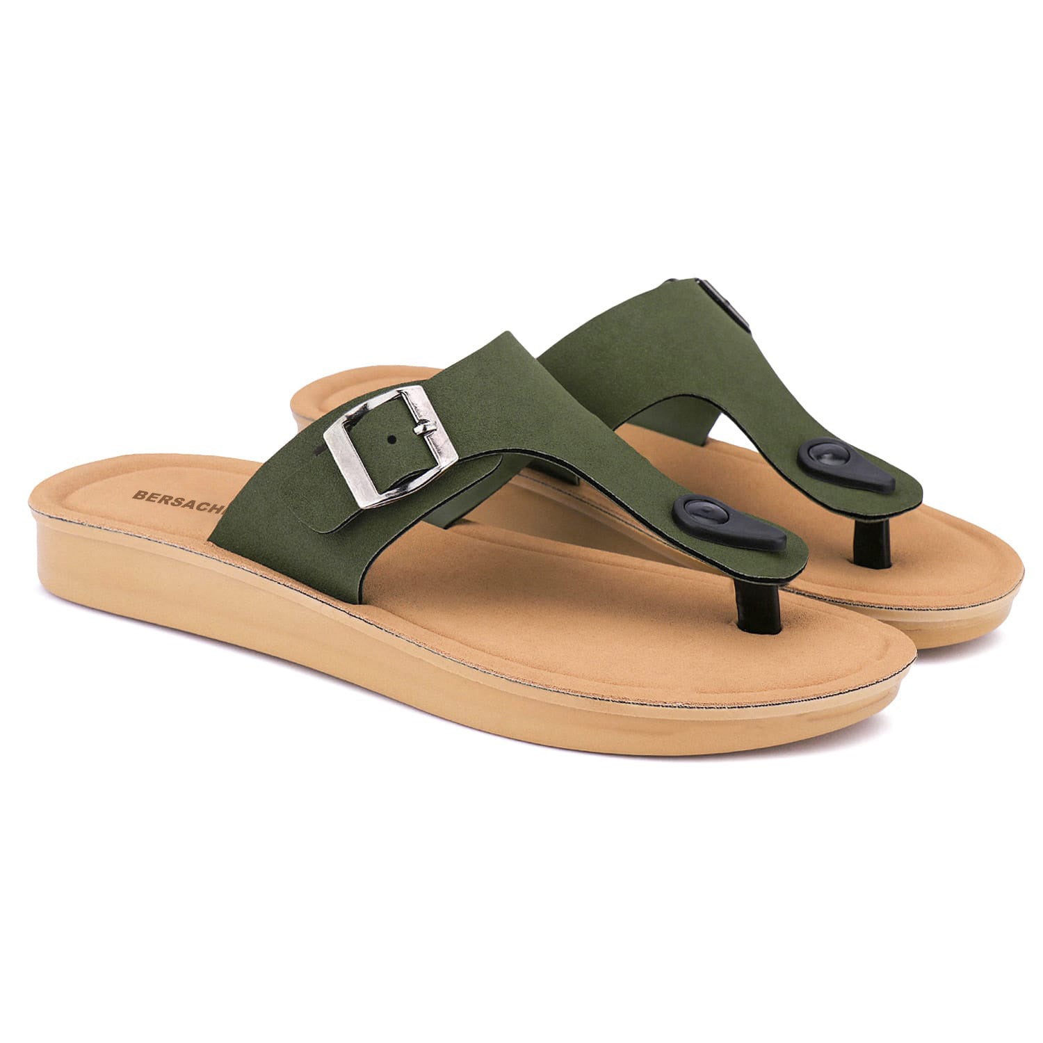 Bersache Extra Soft Classic Casual with  Regular wear with Ultra Soft & Flexibility Technology Sandal For Women's/Girl's-Green-6258