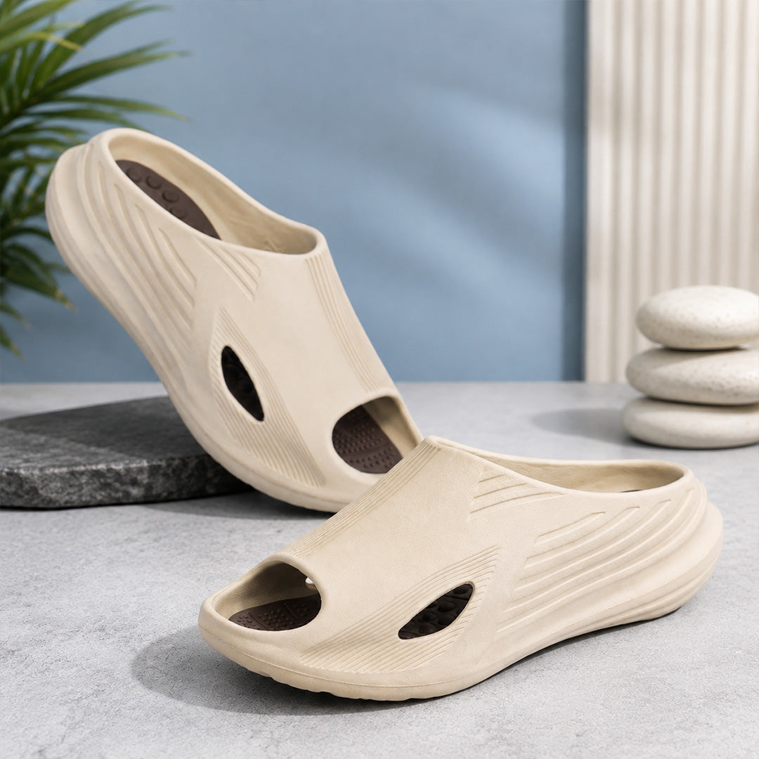 Doctor Bersache Newly Launched Orthopedic Comfort Slider for Men | Diabetic Friendly | Extra Cushioning | Arch Support | Pain | White DS104 .