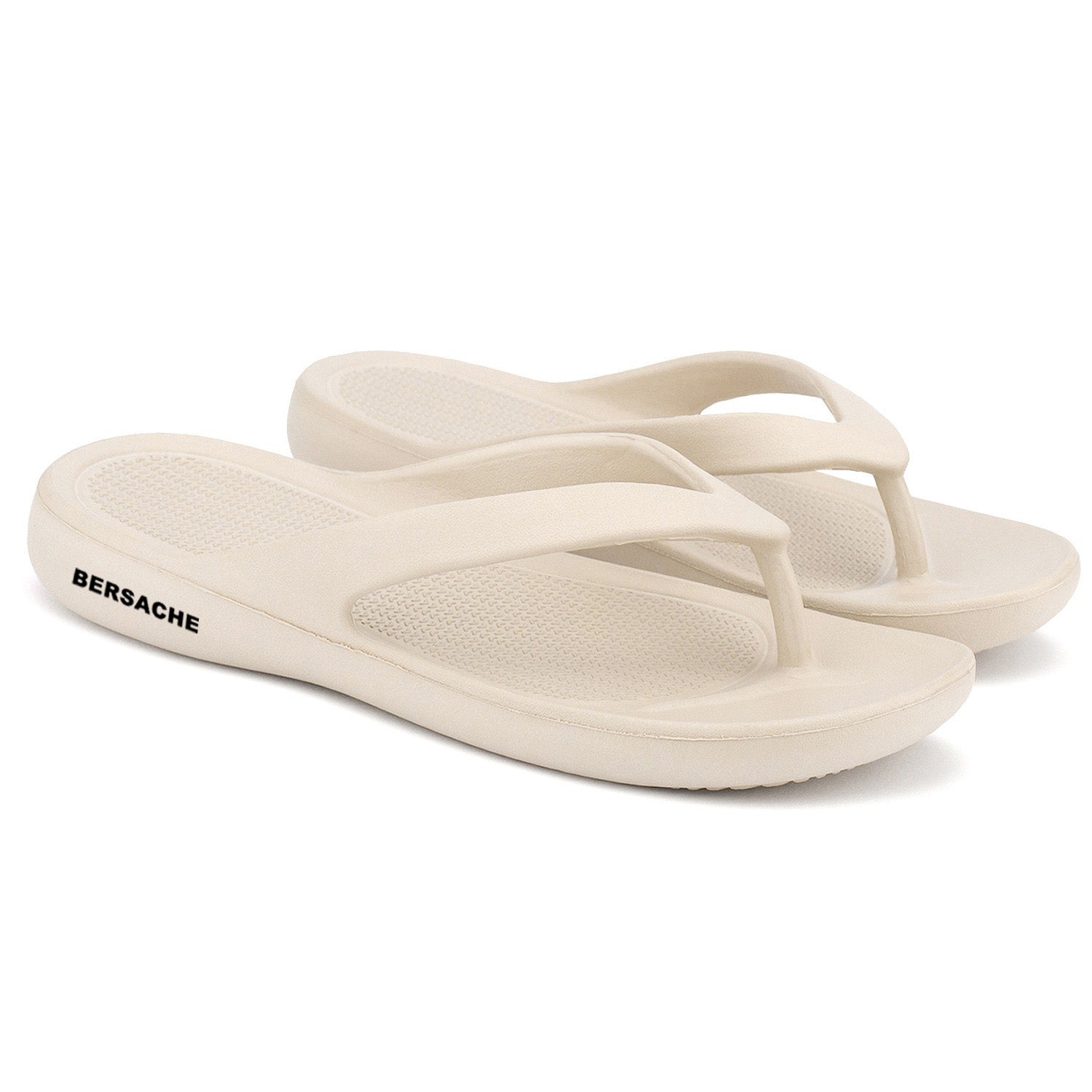 Bersache Extra Soft Classic Casual with  Regular wear with Ultra Soft & Flexibility Technology Flip-Flop for Women's & Girl's (6254-Beige)