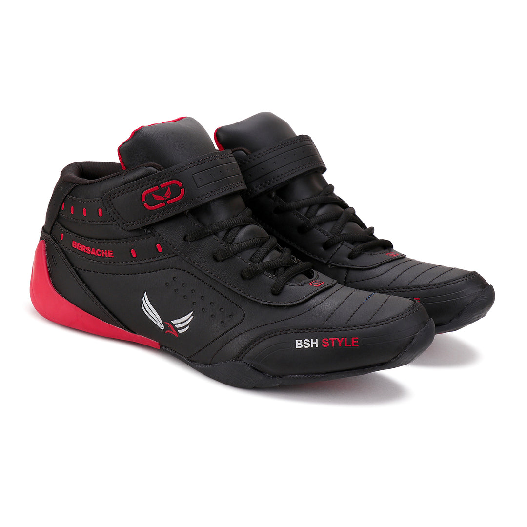 Bersache Lightweight Sports Running Shoes For Men Black-9020