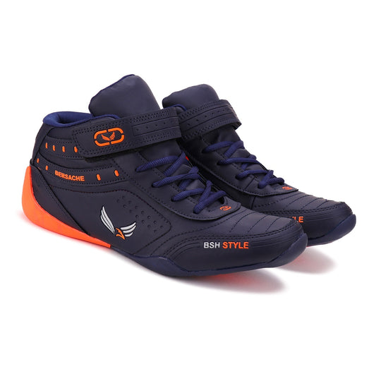 Bersache Lightweight Sports Running Shoes For Men Navy-9019
