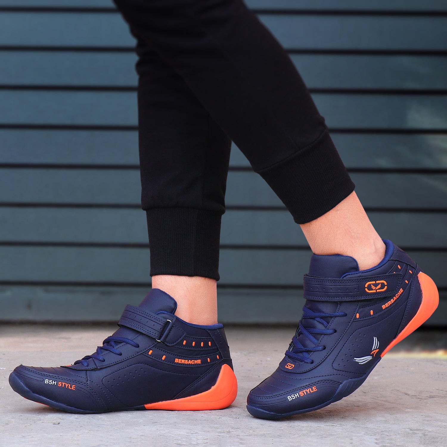 Bersache Lightweight Casual Sneaker Shoes For Men Blue-9019