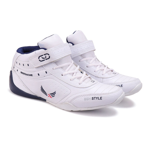 Bersache Lightweight Sports Running Shoes For Men White-9018