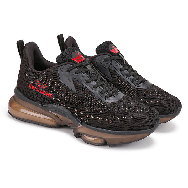 Bersache Hustun Sports Shoes For Men  For Running, Walking, gym ,Trekking and hiking Shoes (Black)    -     9030