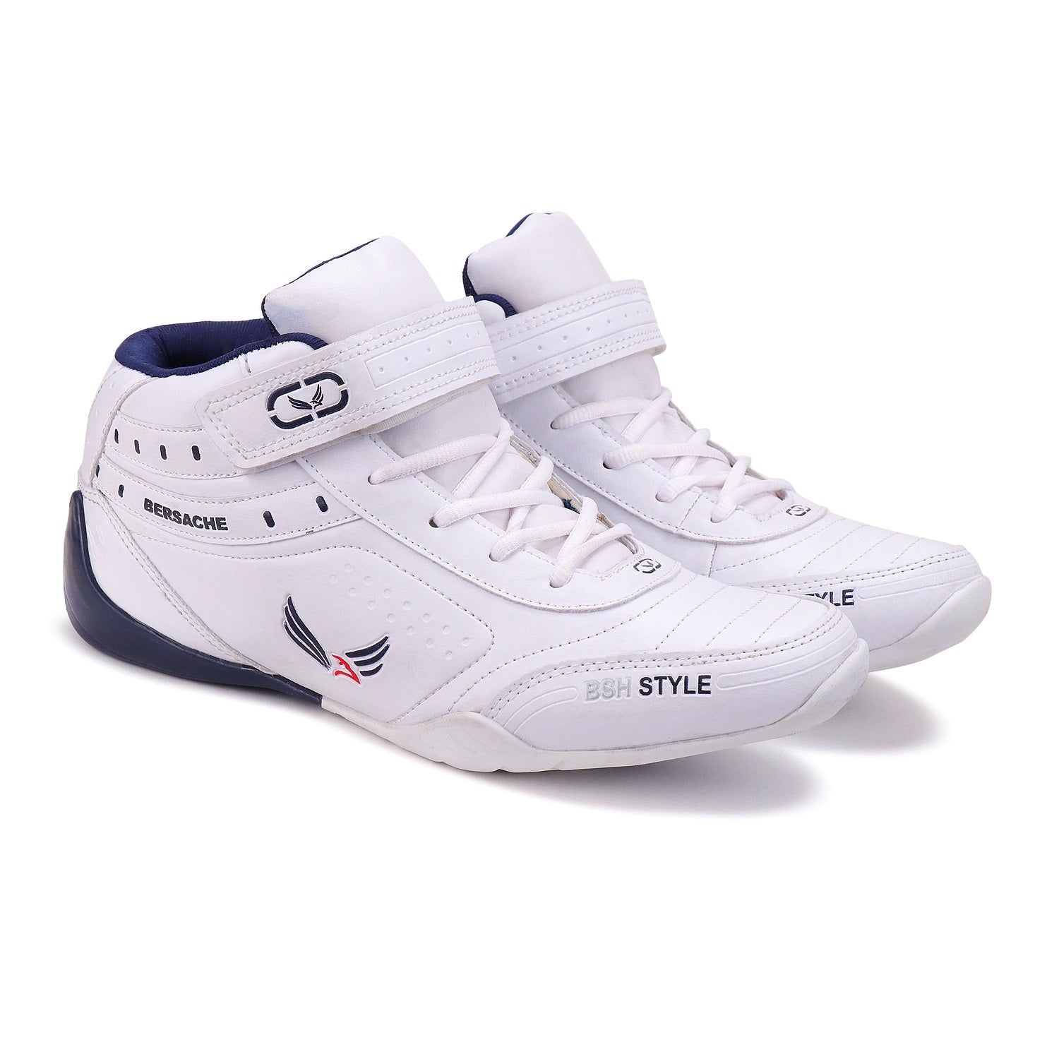 Bersache Lightweight Casual Sneaker Shoes For Men White-9018