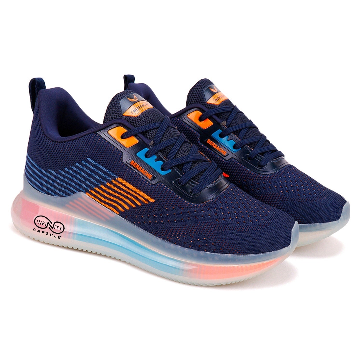 Bersache Lightweight Sports Running Shoes For Men Blue-9028