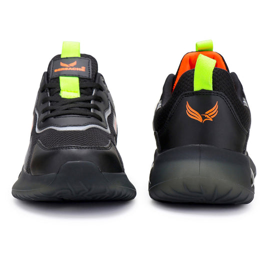 Bersache Lightweight Sports Running Shoes For Men Black-9051