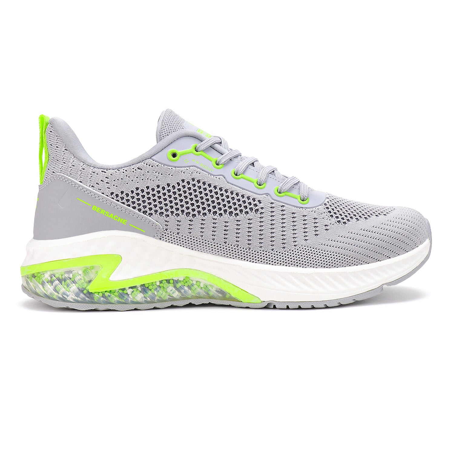 Bersache Lightweight Sports Running Shoes For Men Grey-9043 .