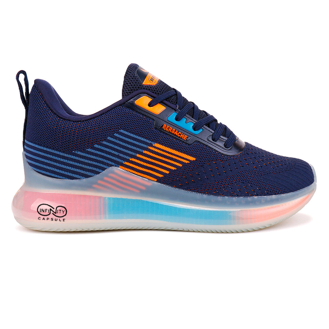 Bersache Lightweight Sports Running Shoes For Men Blue-9028