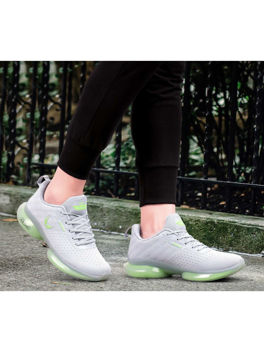 Bersache Lightweight Casual Sneaker Shoes For Men Grey-9037