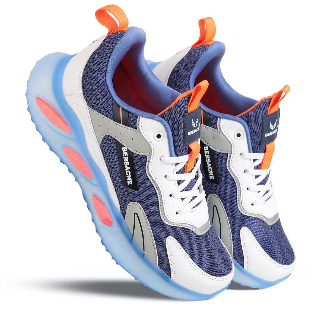 Bersache Lightweight Sports Running Shoes For Men Blue-9052