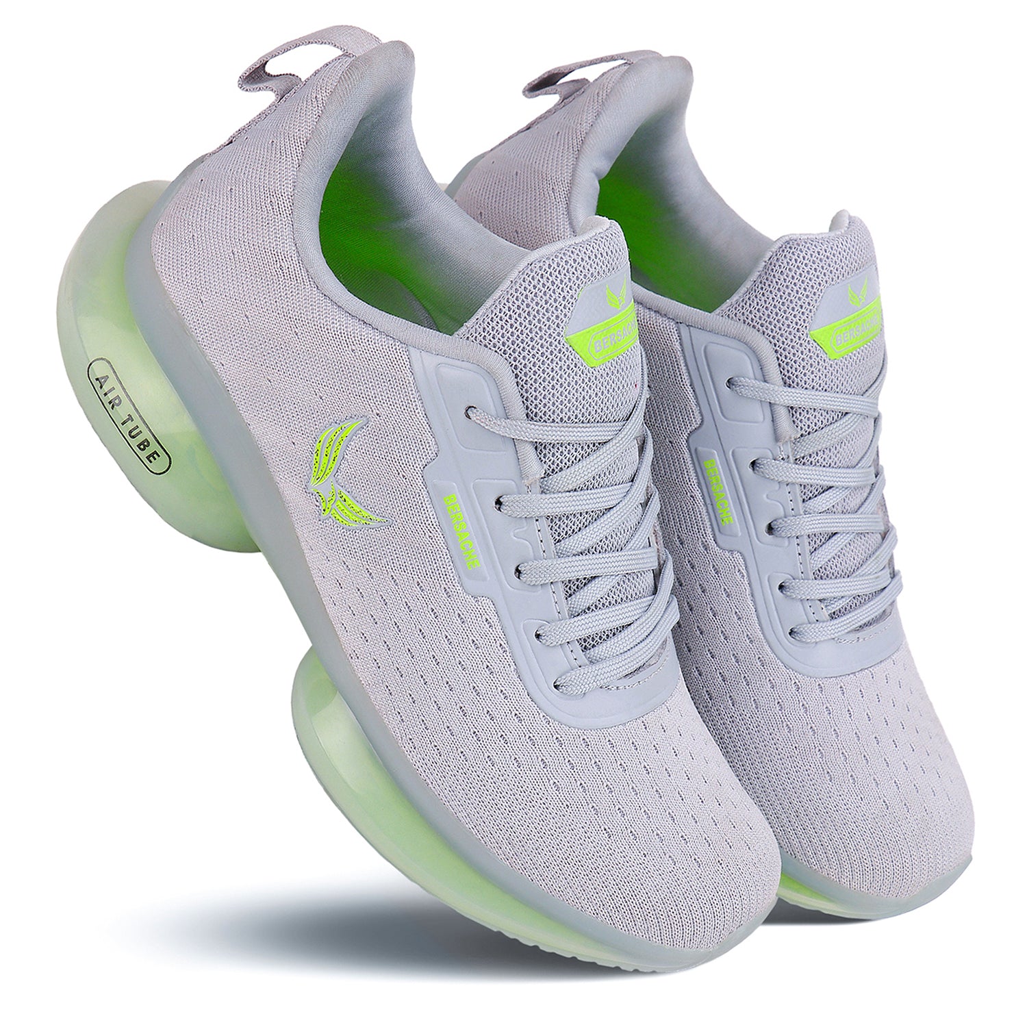 Bersache Lightweight Casual Sneaker Shoes For Men Grey-9037