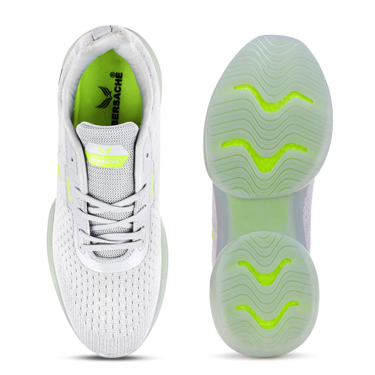 Bersache Lightweight Sports Running Shoes For Men Grey-9037