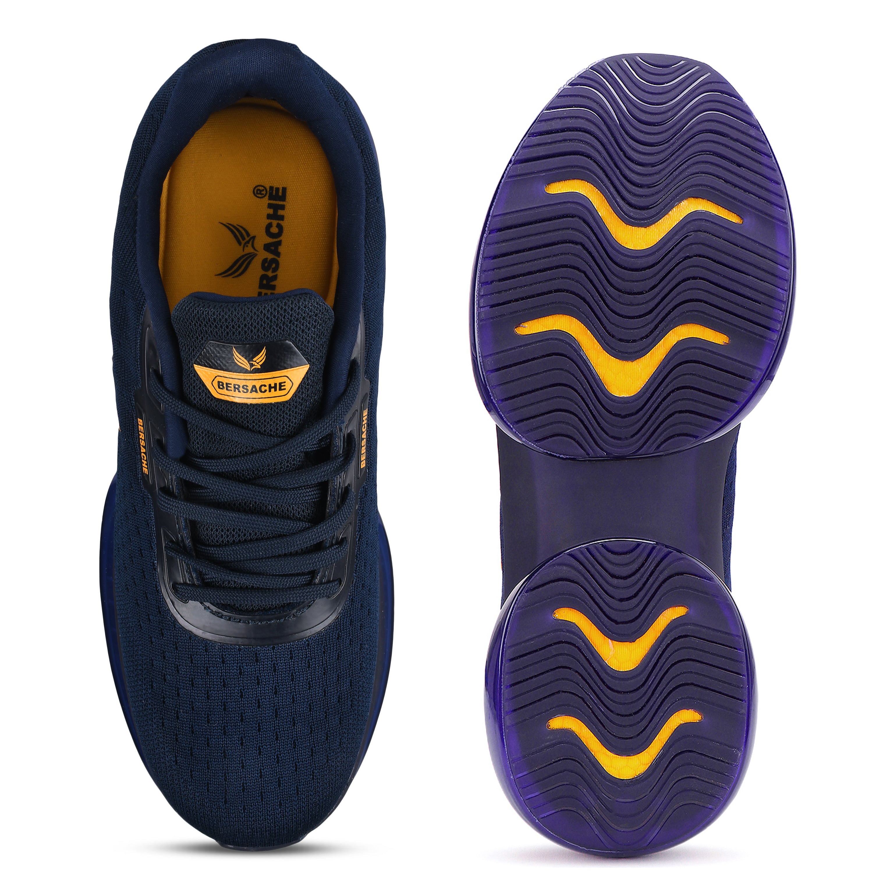 Bersache Lightweight Sports Running Shoes For Men Blue-9039