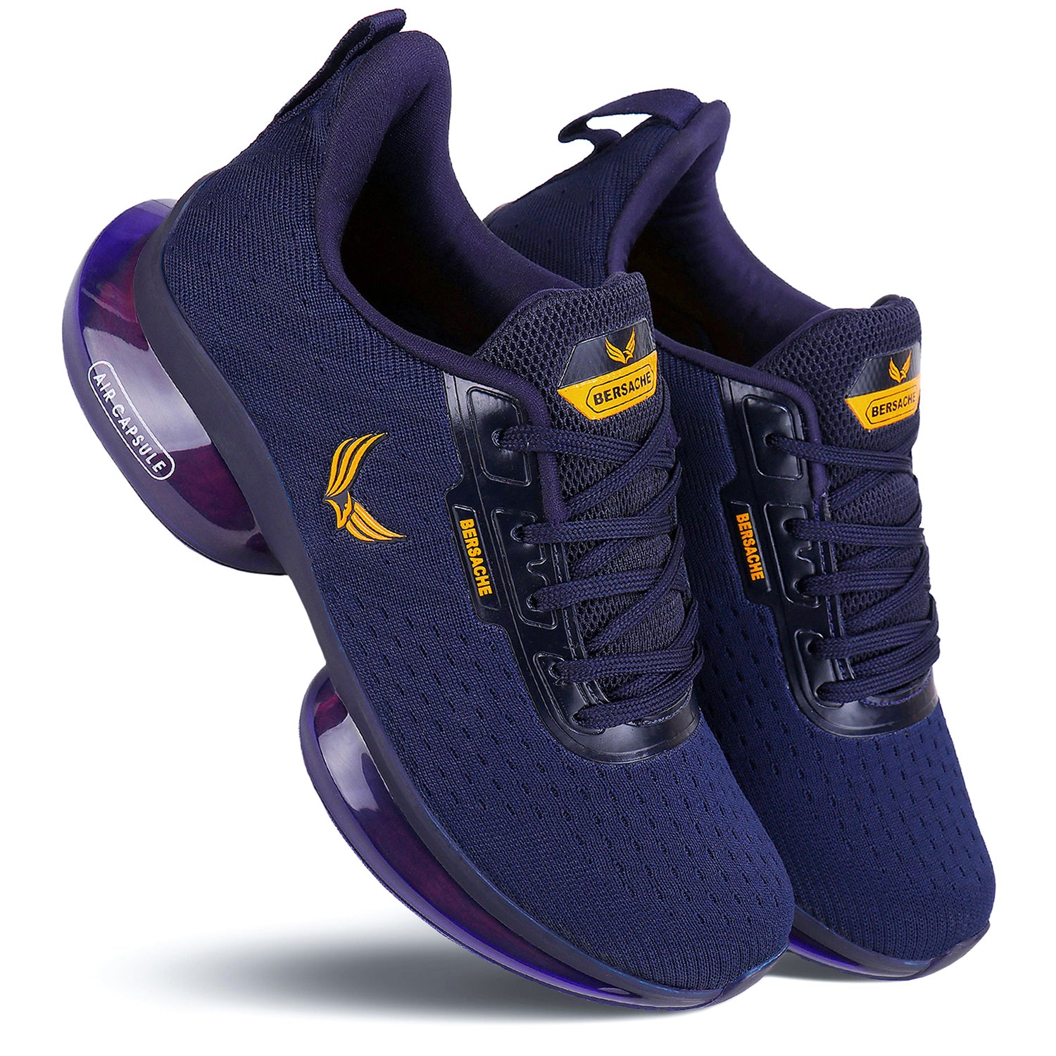 Bersache Lightweight Casual Sneaker Shoes For Men Blue-9039