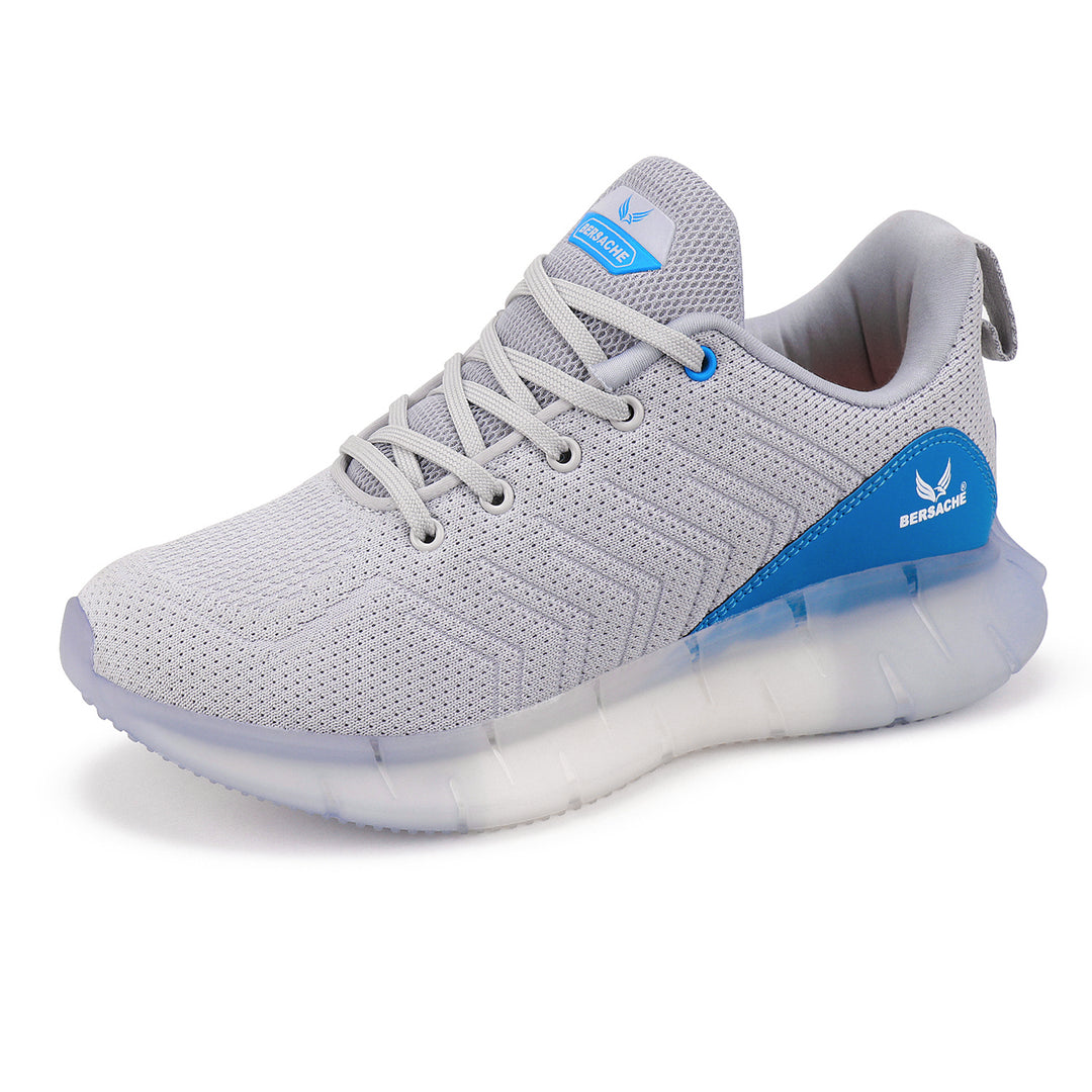 Bersache Lightweight Sports Running Shoes For Men Grey-9022
