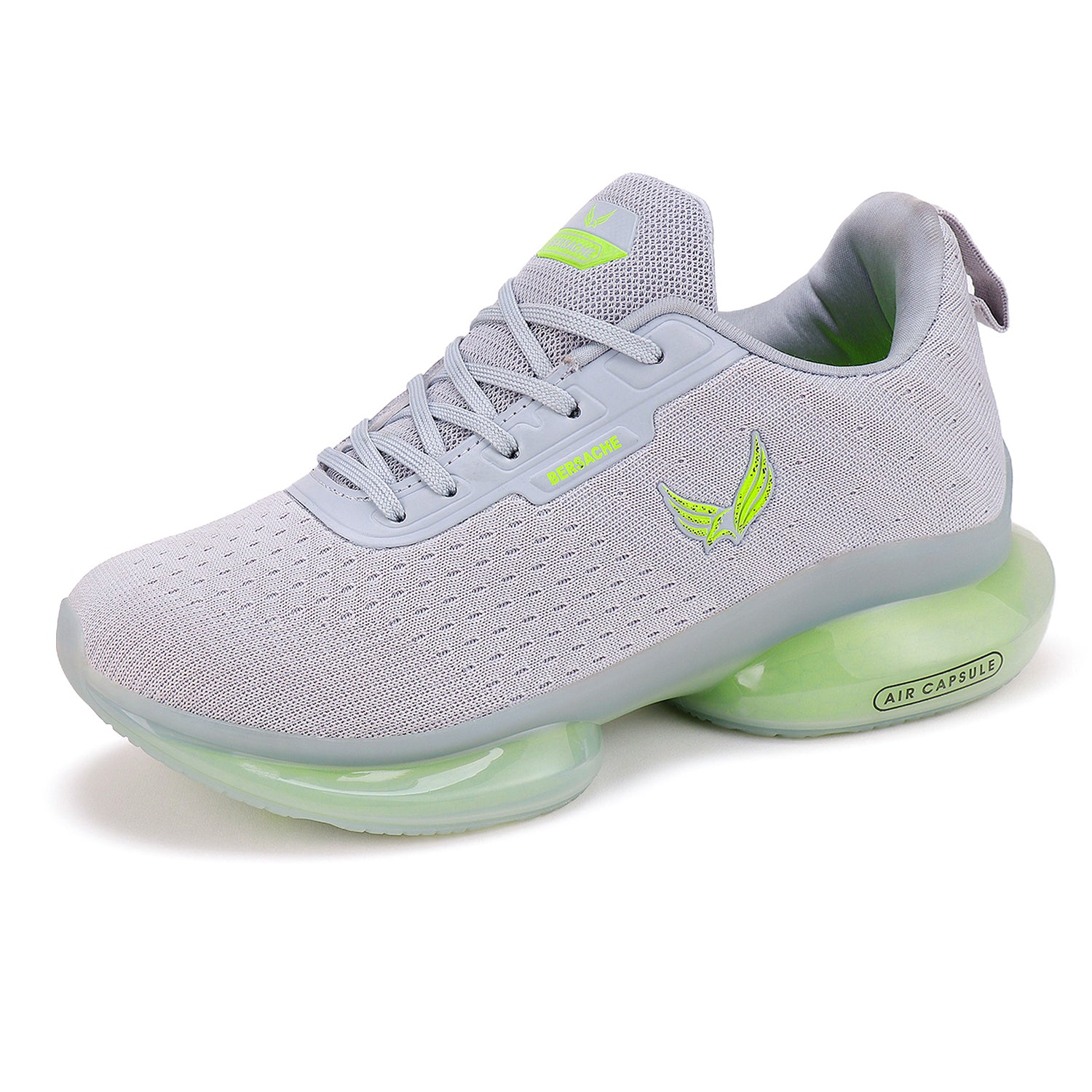 Bersache Lightweight Casual Sneaker Shoes For Men Grey-9037
