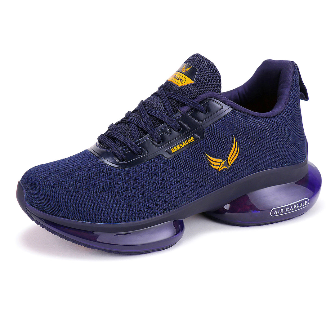 Bersache Lightweight Casual Sneaker Shoes For Men Blue-9039