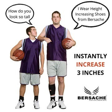 Bersache Men's Hidden Height Increasing 3" Elevator Formal Party Wear Men Black   -   9041