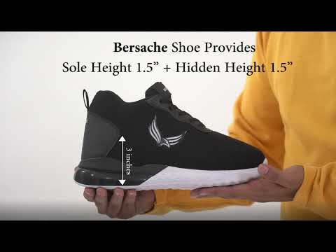 Bersache Lightweight Sports Running Shoes For Men Black-9025
